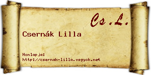 Csernák Lilla névjegykártya