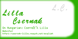 lilla csernak business card